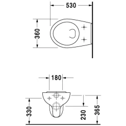 Duravit Duraplus Hornberg Wand-WC -Badmöbel Verkauf hersteller duravit duraplus wc hornberg wand 706658