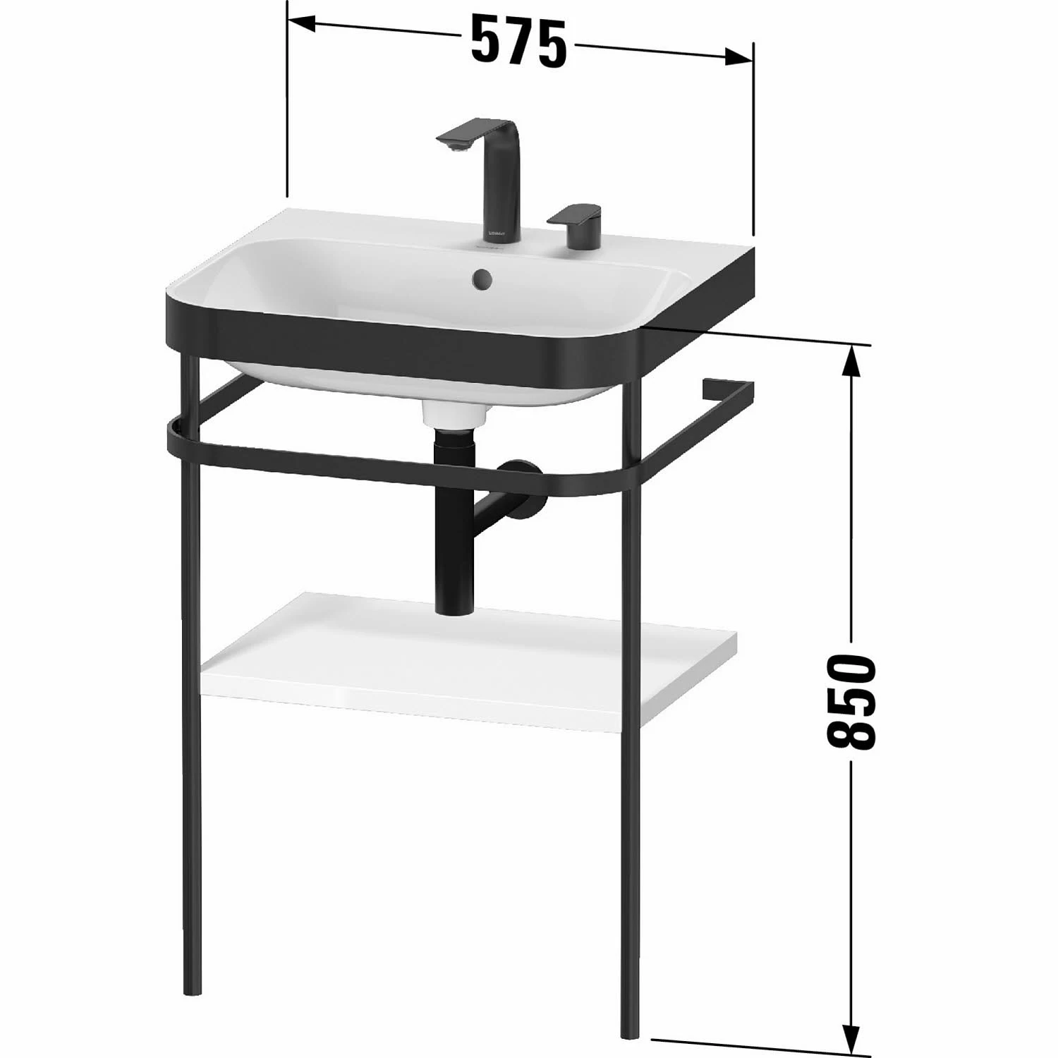 Duravit Happy D.2 Plus C-bonded Waschtisch Ohne Hahnloch, 57,5 X 49 Cm, Mit 1 Holzfachboden 1 Duravit Happy D.2 Plus C-bonded Waschtisch Ohne Hahnloch, 57,5 X 49 Cm, Mit 1 Holzfachboden