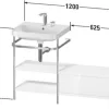Duravit Happy D.2 Plus C-shaped Waschtisch Mit 2 Hahnlöchern, 120 X 49 Cm, Mit 1 Schubkasten Und Anbau Rechts