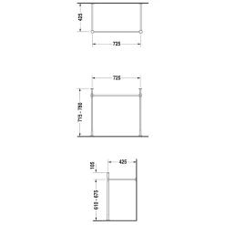 Duravit Vero Metallkonsole Für Vero Waschtische 80 Cm