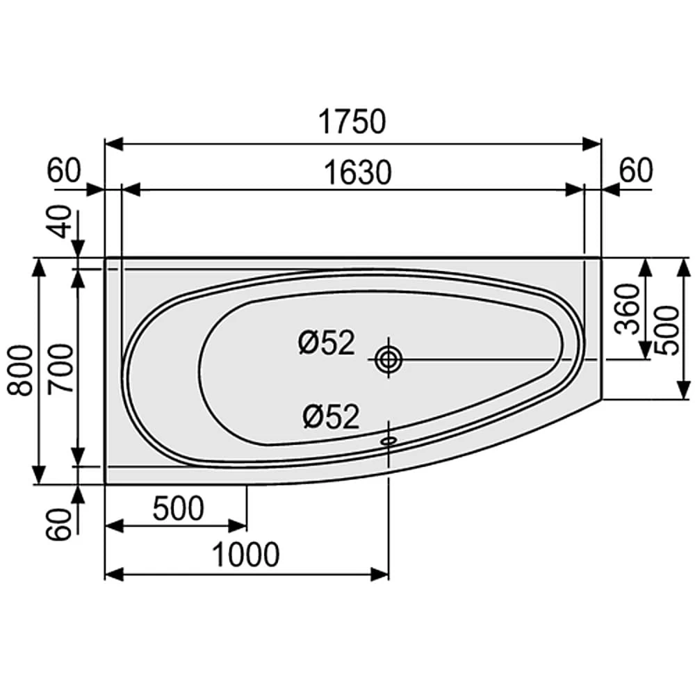 DUSCHOLUX Piccolo Sky 180 Kleinraum Badewanne Einbau Ecke Links 175 X 80 2 DUSCHOLUX Piccolo Sky 180 Kleinraum Badewanne Einbau Ecke Links 175 X 80 – Bild 2