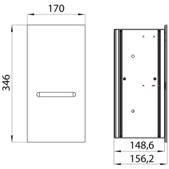 Emco Asis Module 2.0 WC-Papier-Module Unterputzmodell, Anschlag Rechts -Badmöbel Verkauf hersteller emco asis module 2 wc 1030878