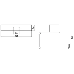 Emco Loft Black Papierhalter Ohne Deckel -Badmöbel Verkauf hersteller emco bad accessoires serie loft 5503036