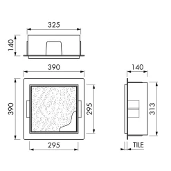 ESS Container T-Box Wandnische 30 Cm, Befliesbar, Einbautiefe 14 Cm -Badmöbel Verkauf hersteller ess container box wandnische 30 2011048