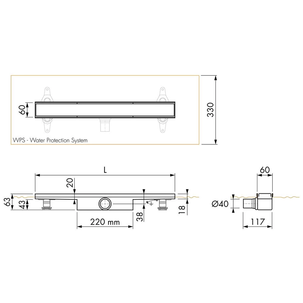 ESS Easy Drain Compact 30 FF Zero 900 Duschrinne Komplettset 3 ESS Easy Drain Compact 30 FF Zero 900 Duschrinne Komplettset – Bild 3
