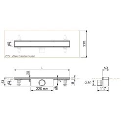 ESS Easy Drain Compact 50 FF 1000 Duschrinne Komplettset -Badmöbel Verkauf hersteller ess duschrinnen easy drain compact 1003976