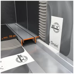 Easy Drain Modulo TAF Wall Abdeckungen Glas 600