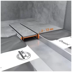 ESS Easy Drain Modulo TAF Abeckungen Für Dünnschichtbeläge/ Zero+ Edelstahl Gebürstet 1100