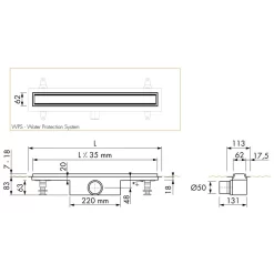 ESS Easy Drain Modulo 50 TAF 1800 Duschrinne Komplettset -Badmöbel Verkauf hersteller ess duschrinnen easy drain modulo 998025
