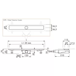 ESS Easy Drain Modulo M2-35 Rohbauset 500 -Badmöbel Verkauf hersteller ess duschrinnen easy drain modulo 998571