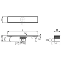 ESS Easy Drain Multi Abdeckungen Fixt 700 -Badmöbel Verkauf hersteller ess duschrinnen easy drain multi 1005410
