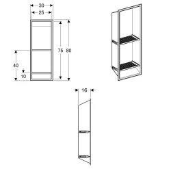 Geberit Nischenablagebox Mit Einlegeböden -Badmöbel Verkauf hersteller geberit ablageboxen duschen nischenablagebox mit 2629717