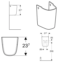 Geberit Renova Compact Halbsäule
