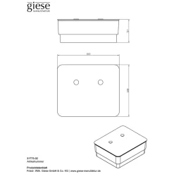 Giese Von Der Rolle WC Uno/Duo Glasbehälter Für Feuchtpapier, Standmodell