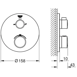 GROHE Grohtherm Thermostat-Wannenbatterie Für Rapido SmartBox Mit Integrierter 2 Wege-Umstellung -Badmöbel Verkauf hersteller grohe grohtherm thermostatbatterien unterputzthermostate wannenbatterie 2937415
