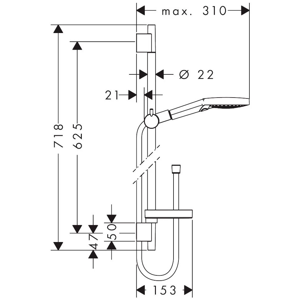 Hansgrohe Raindance Select S Brauseset 120 3jet P Mit Brausestange 65 Cm 4 Hansgrohe Raindance Select S Brauseset 120 3jet P Mit Brausestange 65 Cm – Bild 4