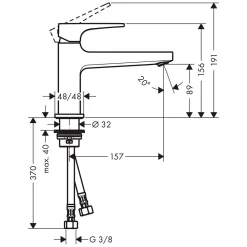 Hansgrohe Metropol Einhebel-Waschtischmischer 100 CoolStart Mit Hebelgriff Und Push-Open Ablaufgarnitur