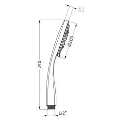 Herzbach DEEP BLACK Handbrause DEEP 100 Multi