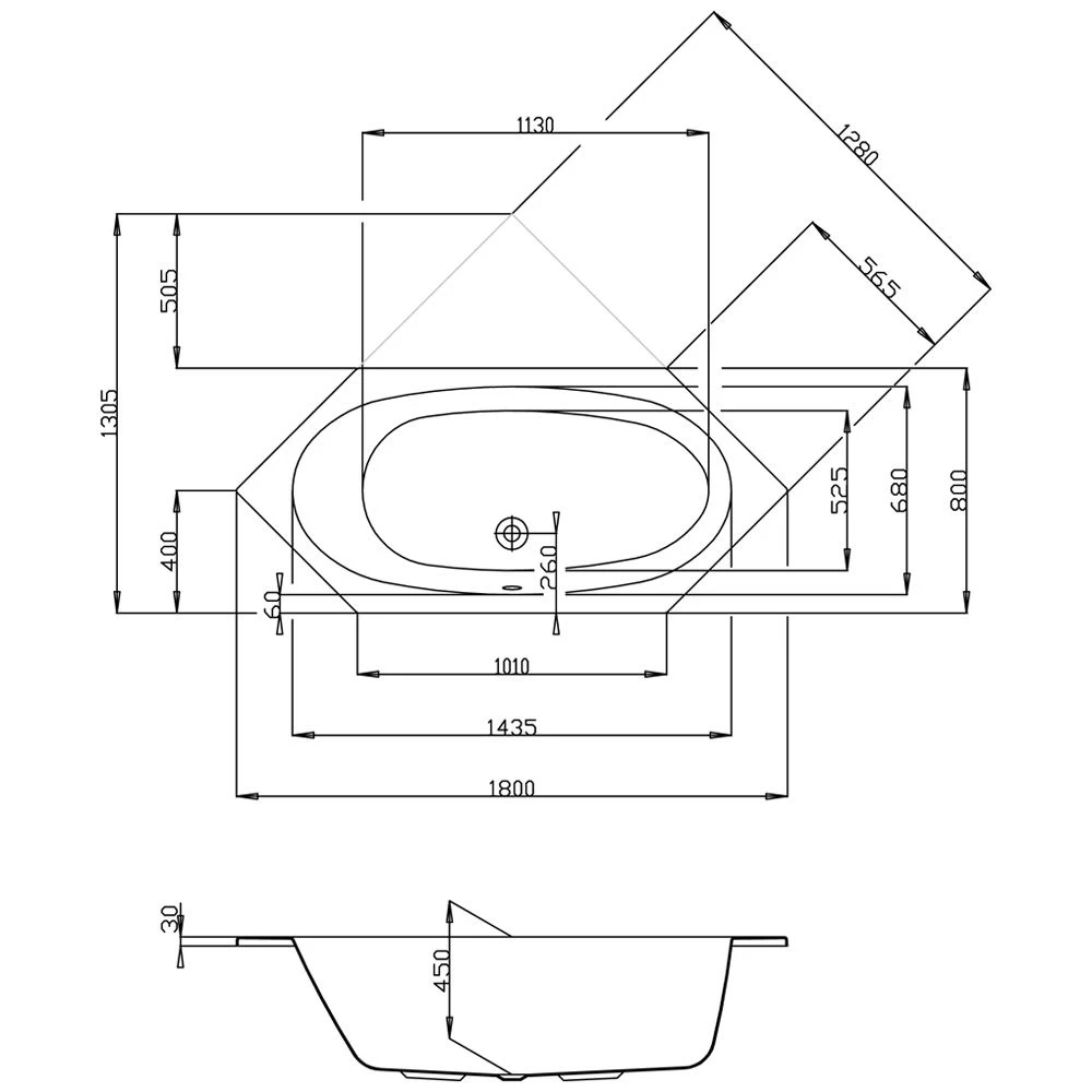 Hoesch Armada Sechseck-Badewanne 180 X 80 Cm 1 Hoesch Armada Sechseck-Badewanne 180 X 80 Cm