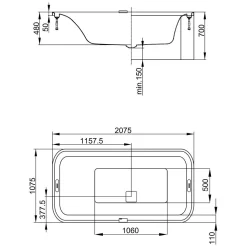 Hoesch Ergo+ Badewanne 207,5 X 107,5 Cm Freistehend Mit Außenverkleidung -Badmöbel Verkauf hersteller hoesch badewannen whirlpools freistehende ergo 1405342