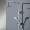 HSK AquaSwitch RS 200 Thermostat Shower-Set, Kopfbrause Superflach Ø 40 Cm, Handbrause AquaSwitch
