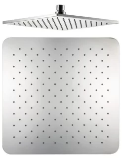 HSK Shower-Set Modell RS 500 Thermostat Eckig, Kopfbrause Flach, Eckig 25 X 25 Cm