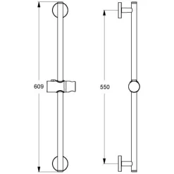 Ideal Standard Idealrain Brausestange M Und S, 60 Cm