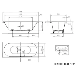 Kaldewei Centro Duo 132 Badewanne 170 X 75 Cm