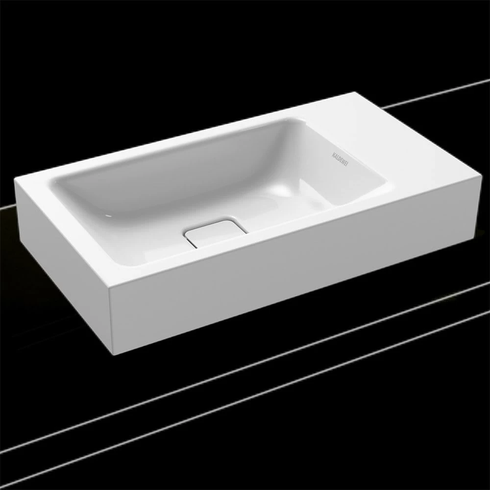 Kaldewei Cono Wand Handwaschtisch 3073 Ohne Hahnloch 55 Cm, Ausführung Rechts 1 Kaldewei Cono Wand Handwaschtisch 3073 Ohne Hahnloch 55 Cm, Ausführung Rechts