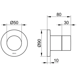Keuco IXMO Absperrventil UP DN15 Rund