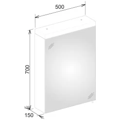 Keuco Royal Reflex.2 Spiegelschrank 50 Cm Türanschlag Links -Badmöbel Verkauf hersteller keuco spiegelschraenke royal reflex 2 1210253