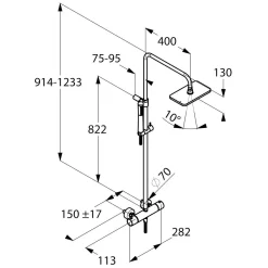 Kludi A-QA Thermostat Dual Shower-System