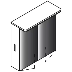 Lanzet Spiegelschrank 60 Cm Mit LED-Paneelleuchte L8 Und 2 Türen -Badmöbel Verkauf hersteller lanzet mit leuchte l8 2931148