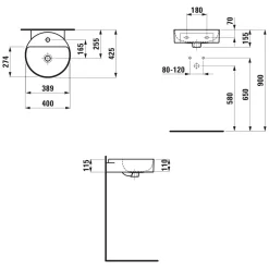 LAUFEN Val Handwaschbecken 40 X 42,5 Cm Ohne Hahnloch, Mit Überlauf -Badmöbel Verkauf hersteller laufen val waschtische handwaschbecken 40 1418777