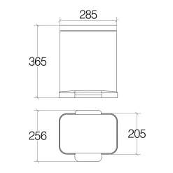 Living Rechteckiger Kosmetikeimer Mit Fußhebel