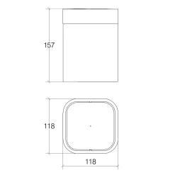 Living Tischabfallbehälter Quadratisch