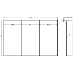 Loft 2.0 Spiegelschrank 130 Cm -Badmöbel Verkauf hersteller megabad profi collection spiegelschraenke next 2062879