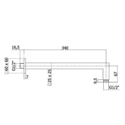 Pure 2.0 Brausearm 40 Cm