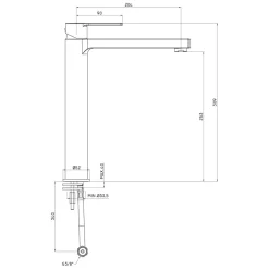 Home 2.0 Einhebel-Waschtischbatterie Mit Hohem Sockel, Ohne Ablaufgarnitur