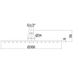 Steel 2.0 Kopfbrause 30 Cm