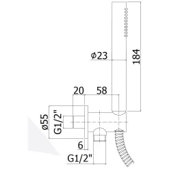 Steel 2.0 Brausegarnitur Mit Wandanschlussbogen