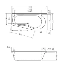 Steinkamp Life Raumsparbadewanne 170 X 75/50 Cm Links -Badmöbel Verkauf hersteller megabad sortiment badewannen architekt raumsparwannen 509085