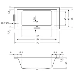 Neue Veröffentlichungen -Badmöbel Verkauf hersteller megabad sortiment badewannen architekt rechteckbadewannen 927013