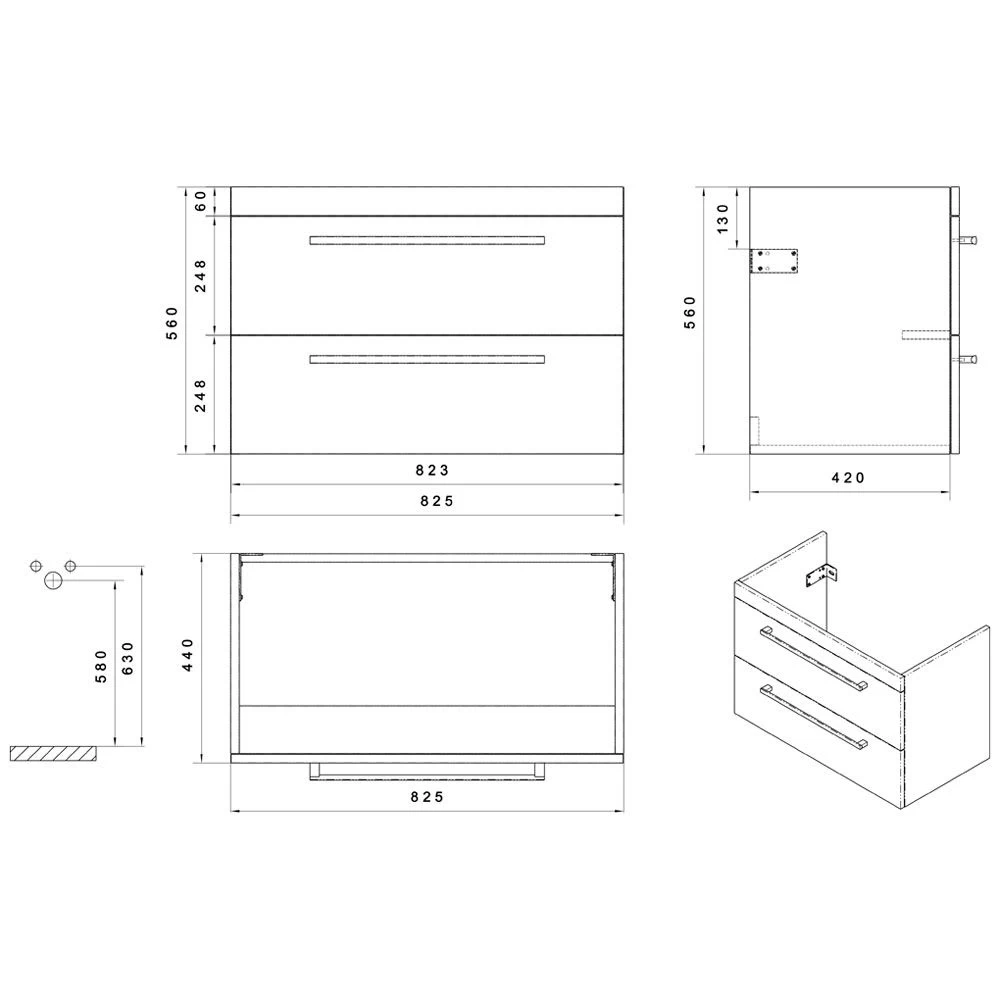 Fara 2.0 Waschtisch Mit Unterschrank 85 Cm Mit 2 Auszügen 3 Fara 2.0 Waschtisch Mit Unterschrank 85 Cm Mit 2 Auszügen – Bild 3