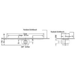 Drainset Komplett Duschrinne 80 Cm Mit Abdeckung Zero -Badmöbel Verkauf hersteller megabad sortiment duschrinnen drainset komplett 1390677