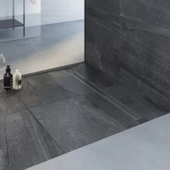 Drainset Komplett, Superflache Duschrinne Compact 120 Cm Mit Abdeckung Für Fliese -Badmöbel Verkauf hersteller megabad sortiment duschrinnen drainset komplett 3632870