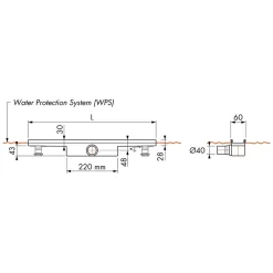Drainset Komplett, Superflache Duschrinne Compact 120 Cm Mit Abdeckung Für Fliese -Badmöbel Verkauf hersteller megabad sortiment duschrinnen drainset komplett 701778