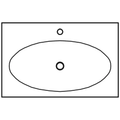 Pelipal Serie 6010 (Solitaire) Krion-Waschtisch 78 Cm
