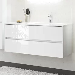 Pelipal Serie 6010 (Solitaire) Waschtischunterschrank 112 X 49,3 X 51,2 Cm, Mit 2 Auszügen, Becken Links