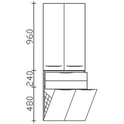 Pelipal Serie 6025 (Solitaire) Hochschrank 60 X 33 X 168 Cm Mit 2 Drehtüren, 2 Wäschekippen, Griff H1 -Badmöbel Verkauf hersteller pelipal solitaire 6025 hoch seitenschraenke 1409224